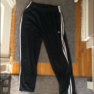 black adidas track pants
